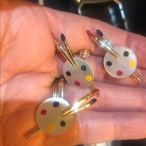 Antique Jewelry Pin & Screw Earrings